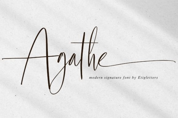 Agathe: A Handwritten Font for Elegant Design