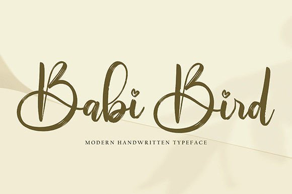 Babi Bird Font for Elegant Branding