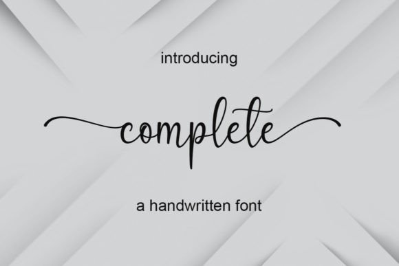 Complete: A Script Font for Elegant Design