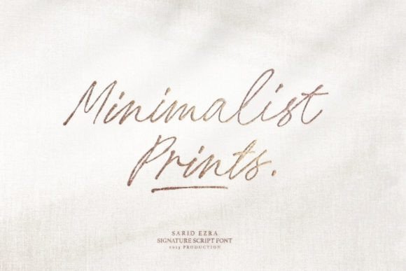 Minimalist Prints Font