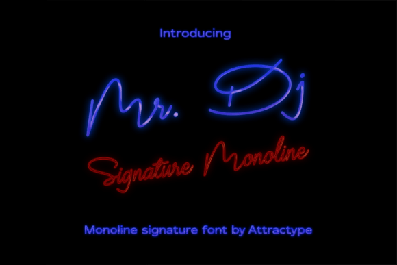 Mr Dj Monoline: A Script Font for Elegant Branding
