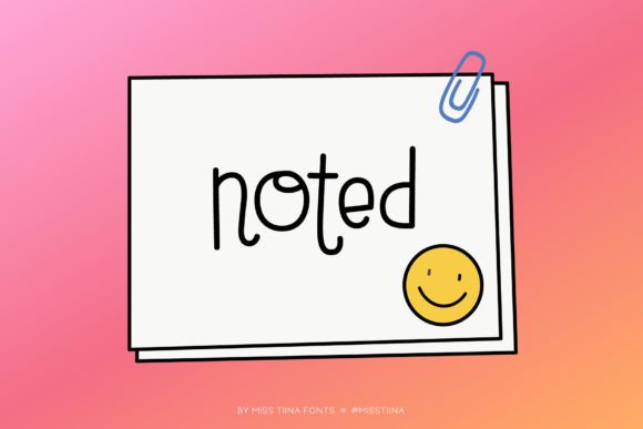 Noted: A Playful Font for Creative Projects
